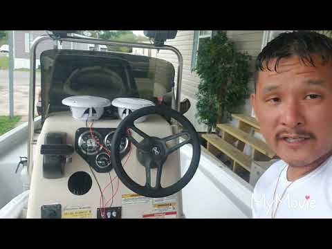 Connecting my BOSS radio in my Boat! Check it out!!!