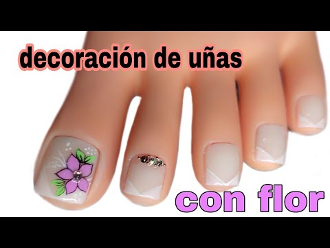 diseño De Uñas / uñas con flor /fáciles de hacer 💅🌸.