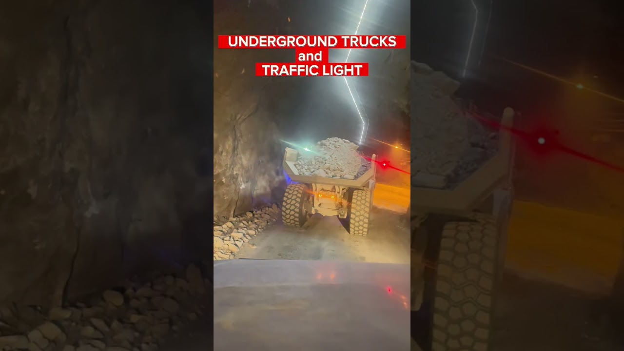 Underground Trucks and Traffic Light #shorts #underground #mining #mine