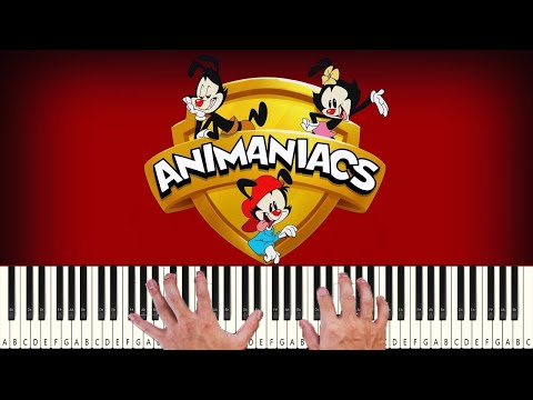 Animaniacs intro theme - PIANO TUTORIAL