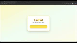 CalPal web app Demonstration