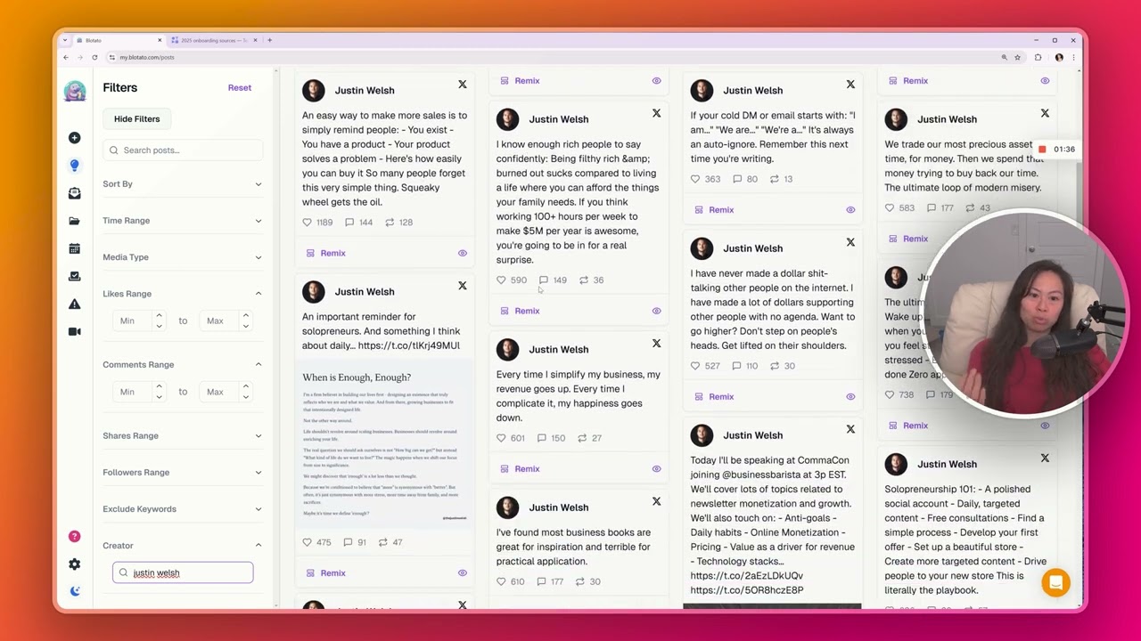 2025 Blotato Tutorial - Find Inspiration