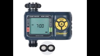 Melnor 65034-AMZ AquaTimer Digital Water Timer with 2 Stainless Steel Filter Washers Set - Overview