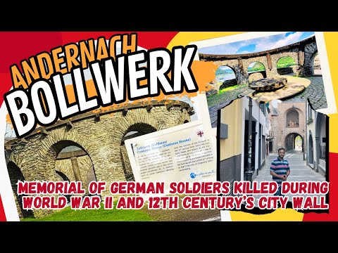 Memorial of German soldiers killed during World War II and 12th century’s city wall