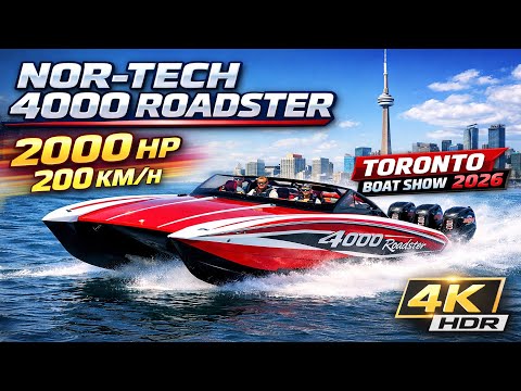 🚤 Nor-Tech 4000 Roadster Canadian Debut | Toronto Boat Show 2026 | 2000HP Superboat (4K HDR)