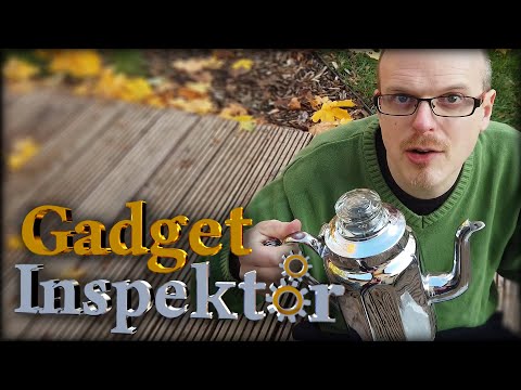 Gadget Inspektor: Alter Perkolator - Filterloser Kaffee Kocher Perko Chrom von Feldhaus