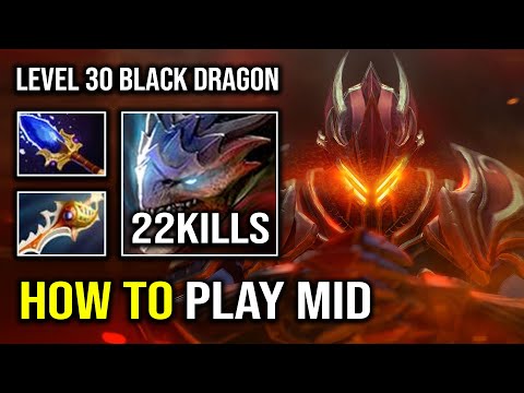 How to Play Dragon Knight Mid in 2023 with Level 4 Elder Black Dragon Crazy Splash Damage Dota 2