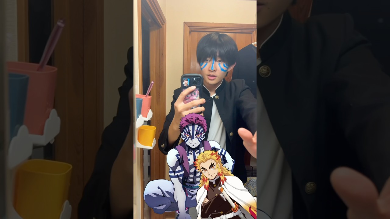 お前も鬼にならないか？#鬼滅の刃 #猗窩座 #高校生 #demonslayer #アニメ