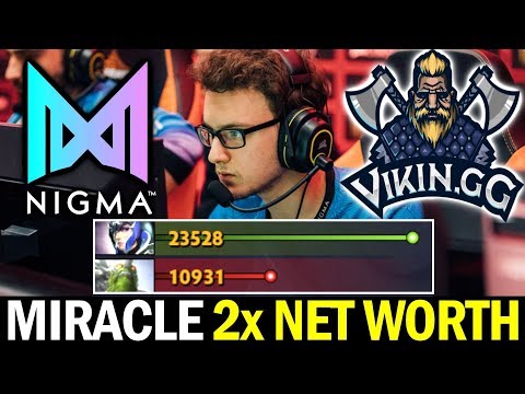 MIRACLE 2x Net Worth of Enemy Carry, ft W33 Invoker — NIGMA vs VIKIN.GG
