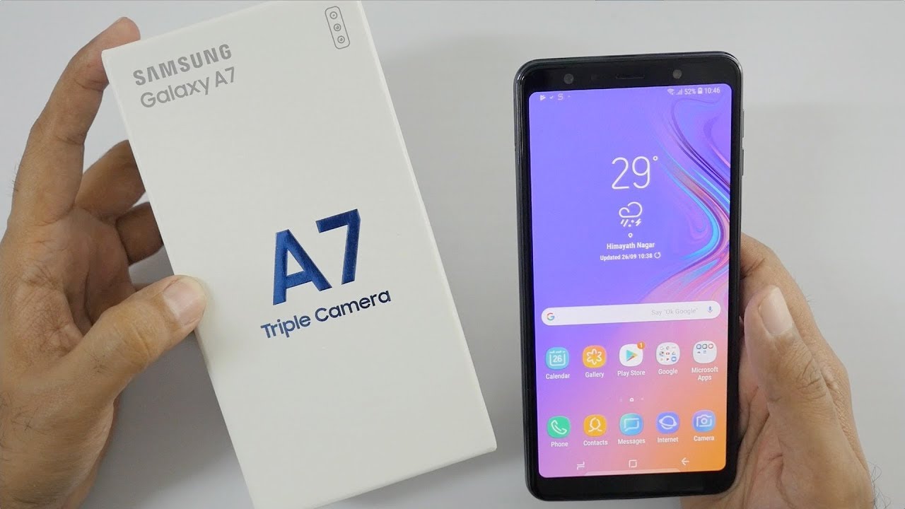 Samsung Galaxy A7 Triple Camera Setup Unboxing & Overview