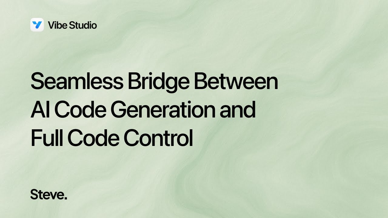Vibe Studio - Export Your Mobile App to GitHub or Download Locally
