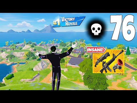 76 Elimination Solo Vs Squads/Squads "Zero Build" Gameplay Wins (NEW Fortnite Chapter 7 Season 1 PC)