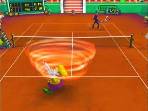 Mario Power Tennis Playthrough - Wario Moonlight Cup Singles