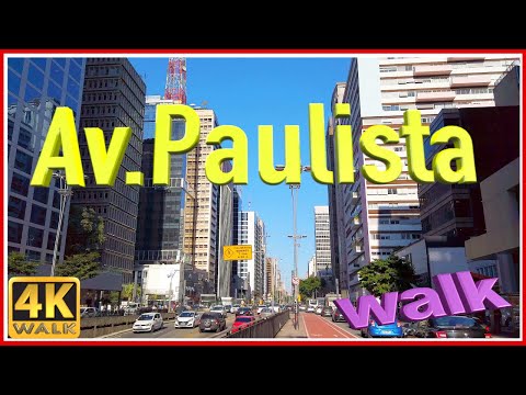 【4K】WALK Av PAULISTA walking tour SAO PAULO BRAZIL slow tv Brasil 4k documentary