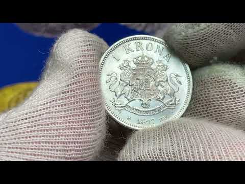 1 Krona 1897 - Ett ocirkulerat mynt från Oskar II -Ett toppexemplar från Roberto Delzanno Numismatik