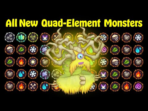 All New Quad-Element Monsters in My Singing Monsters (Rares & Epics)