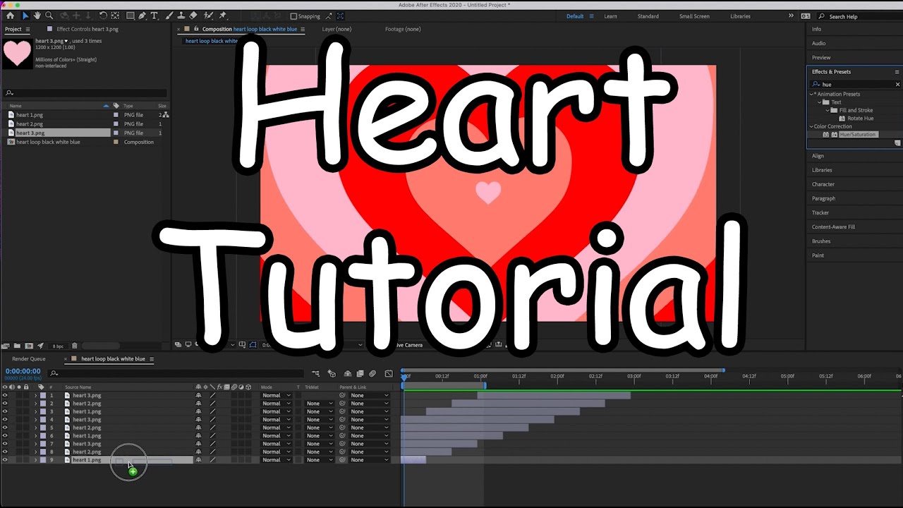 How to make Y2K Heart Tunnel Animation - After Effects Tutorial