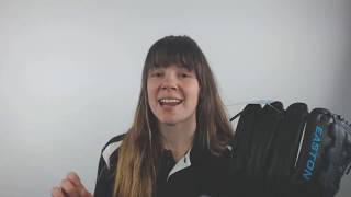 Video thumbnail: Easton Black Pearl 12.5" Youth Fastpitch Softball Glove: BP1250FP