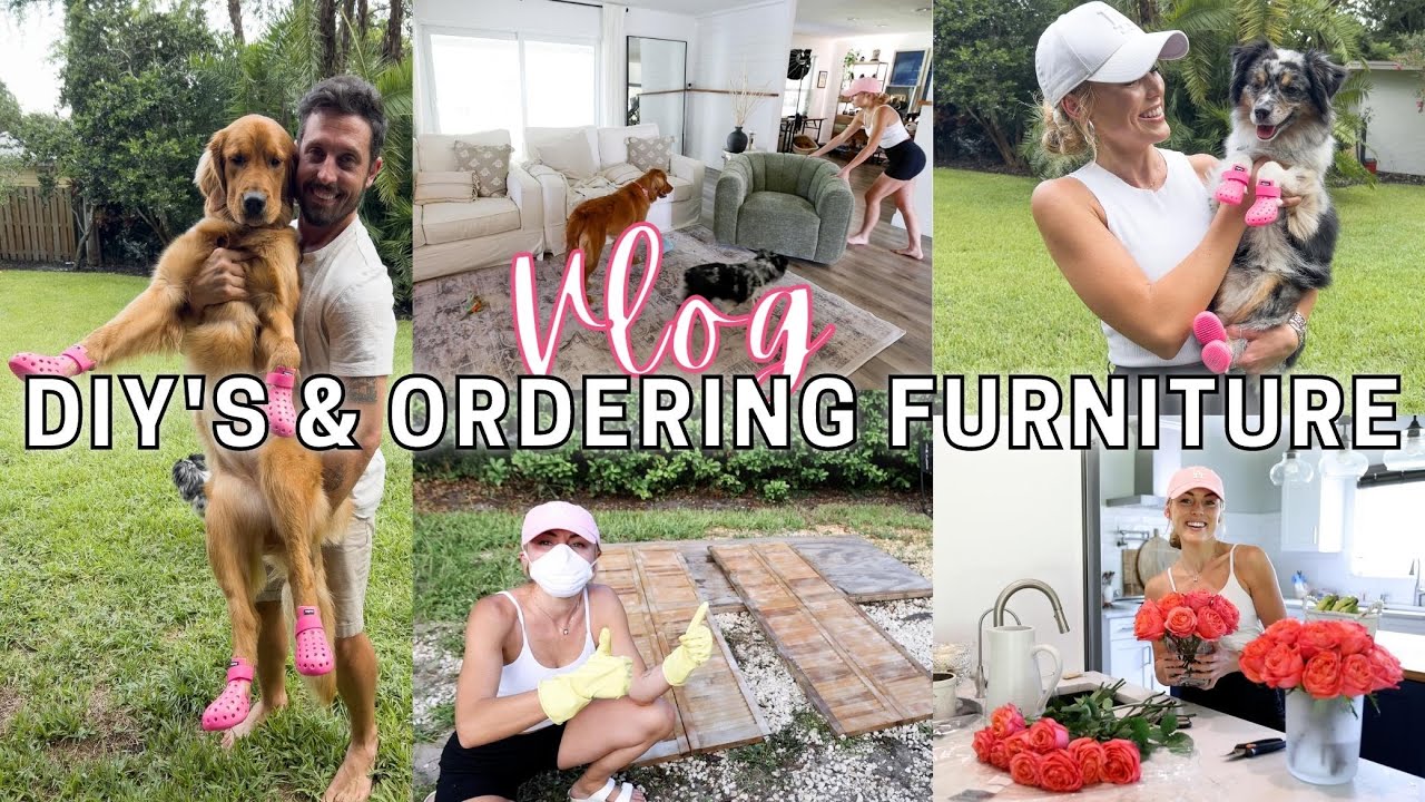 VLOG: FINALLY ORDERING FURNITURE, TESTING FURNITURE LAYOUTS & STRIPPING WOOD CLOSET DOORS DIY