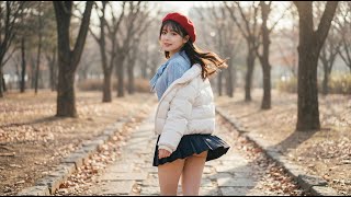 雪が降り始める｜日本の公園で過ごす穏やかな一日