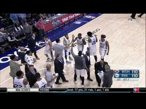 Hollis Thompson Game Tying 3! | 76ers vs Wizards | NBA Preseason 10-6-2016