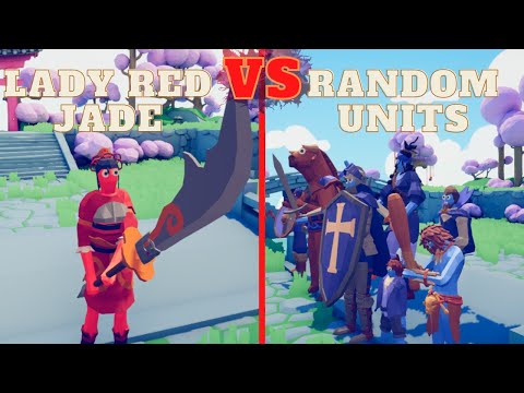 🏹LADY RED JADE vs RANDOM UNITS🗡😀😀- Totally Accurate Battle Simulator - TABS