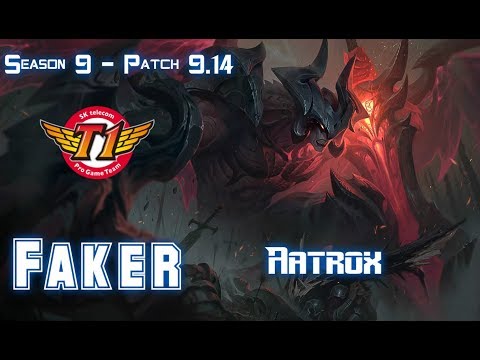 SKT T1 Faker AATROX vs SYLAS Mid - Patch 9.14 KR Ranked