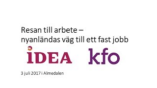 Resan till arbete − nyanländas väg till ett fast jobb