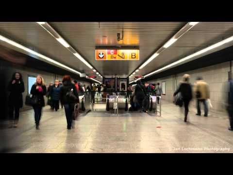 Time-lapse 4K | Rush hour in the metro station "Florenc" | Czech Republic
