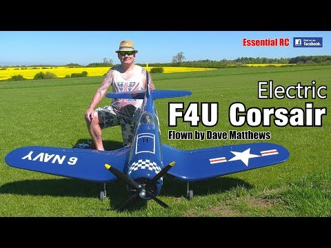 Electric RC F4U CORSAIR (Black Horse Warbird, 4 blade propellor, 12S lipo power system)