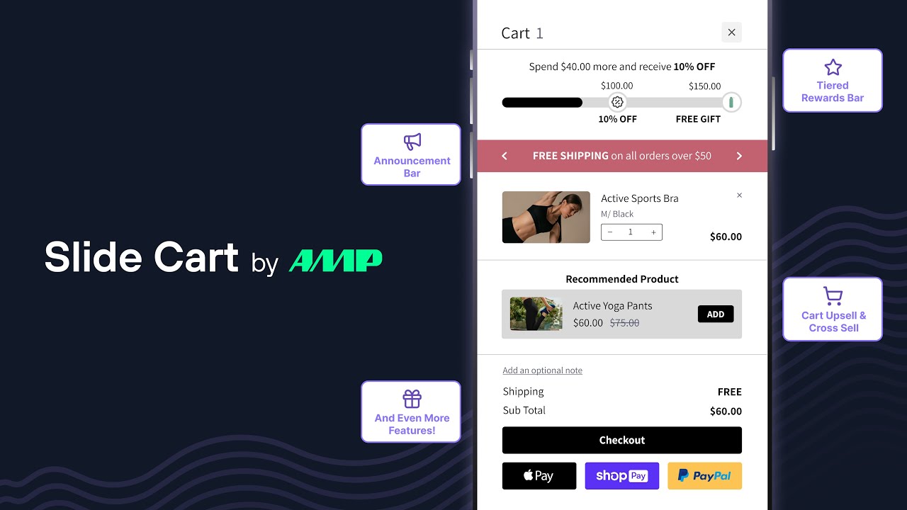 AMP Slide Cart Drawer Demo