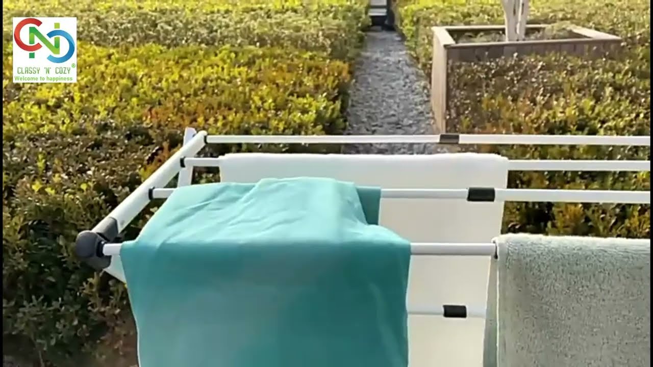 Watch video New Multifunctional 3 Tier Towel Metal Rack Extendable Dryer Airer 3 Tier Foldable Clothes Airer Now New Multifunctional 3 Tier Towel Metal Rack Extendable Dryer Airer 3 Tier Foldable Clothes Airer