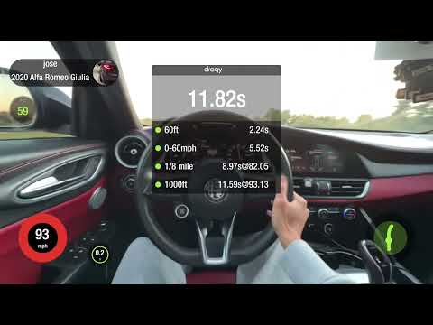 Alfa romeo Giulia 0-60 and quarter mile