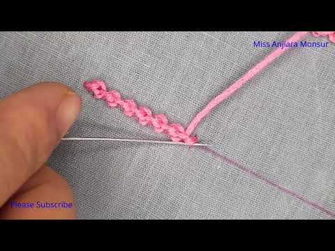 Palestrina Stitch Tutorial, Bead Stitch/Moti Tanka, hand Embroidery For Beginners
