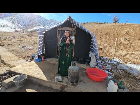 In a small mountain tent, Farideh spent the day hopefully waiting for Ahmad's return.