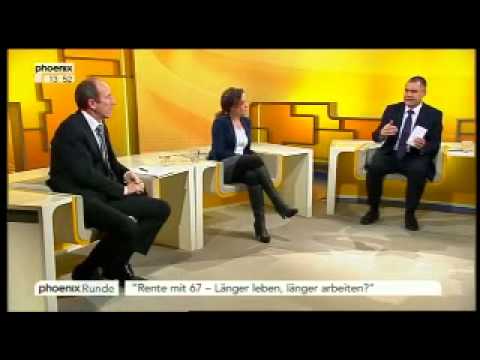 Rente mit 67 - Länger leben, länger arbeiten? - Phoenix Runde vom 17.01.2012