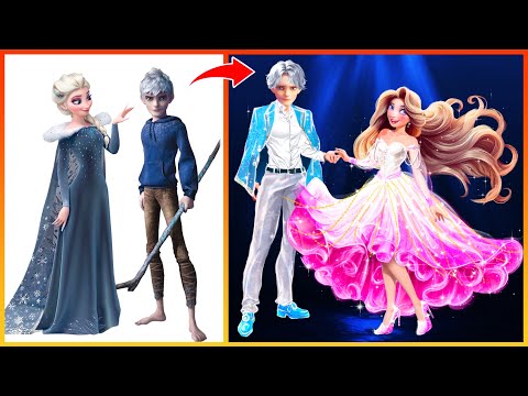 Wedding Transformation Disney Princess Elsa from Frozen and Jack Frost - Character Dress-Up