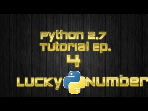 Python 2 7 Tutorial Ep 4 Random Number Generator
