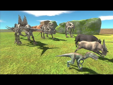 Units trying to escape from Skeleton Monsters - Animal Revolt Battle Simulator