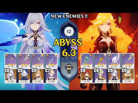 NEW Spiral Abyss 6.3-6.4 Luna 4 | C0 Skirk Freeze & C0 Mavuika Melt | Genshin Impact【原神】