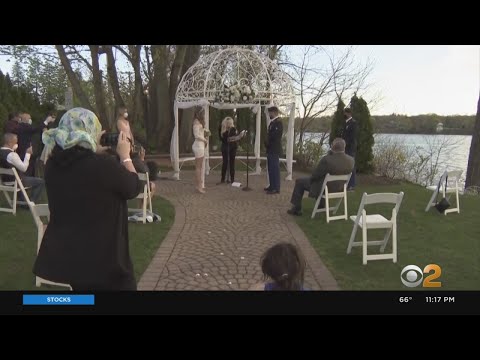 Long Island Couple Shares Wedding Day With Loved Ones Via Zoom