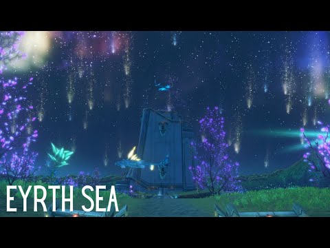 Eryth Sea Night ~ Crashing Waves Under the Shooting Stars