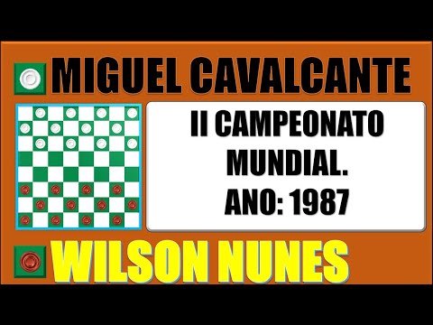CLÁSSICOS DO JOGO DE DAMAS - MIGUEL CAVALCANTE VS WILSON NUNES