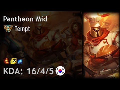 Pantheon Mid vs Anivia - Tempt - KR Challenger Patch 7.6