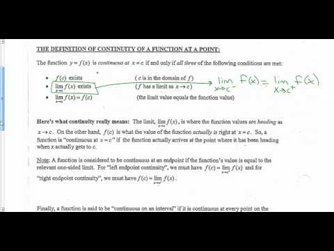 Continuity of Functions