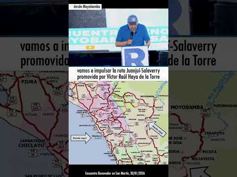 vamos a impulsar la ruta Juanjuí Salaverry, Rafael López Aliaga en San Martín, Perú