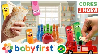 Vídeo educativo para crianças | Aprendendo Cores com Brincadeiras! | Bombeiros e mais | BabyFirst