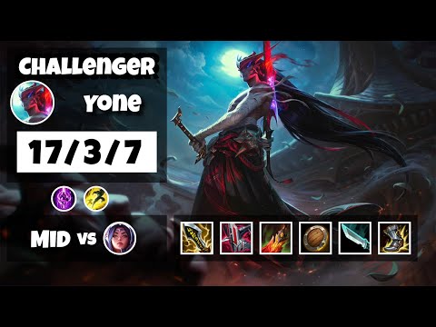 Yone 11.18 Gameplay Challenger S11 Mid (17/3/7) - EU