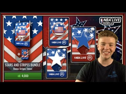 STARS AND STRIPES BUNDLE OPENING! NBA LIVE MOBILE 19 S3 4TH OF JULY PACK OPENING Video