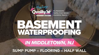 Watch video: Basement Waterproofing In Middletown, NJ